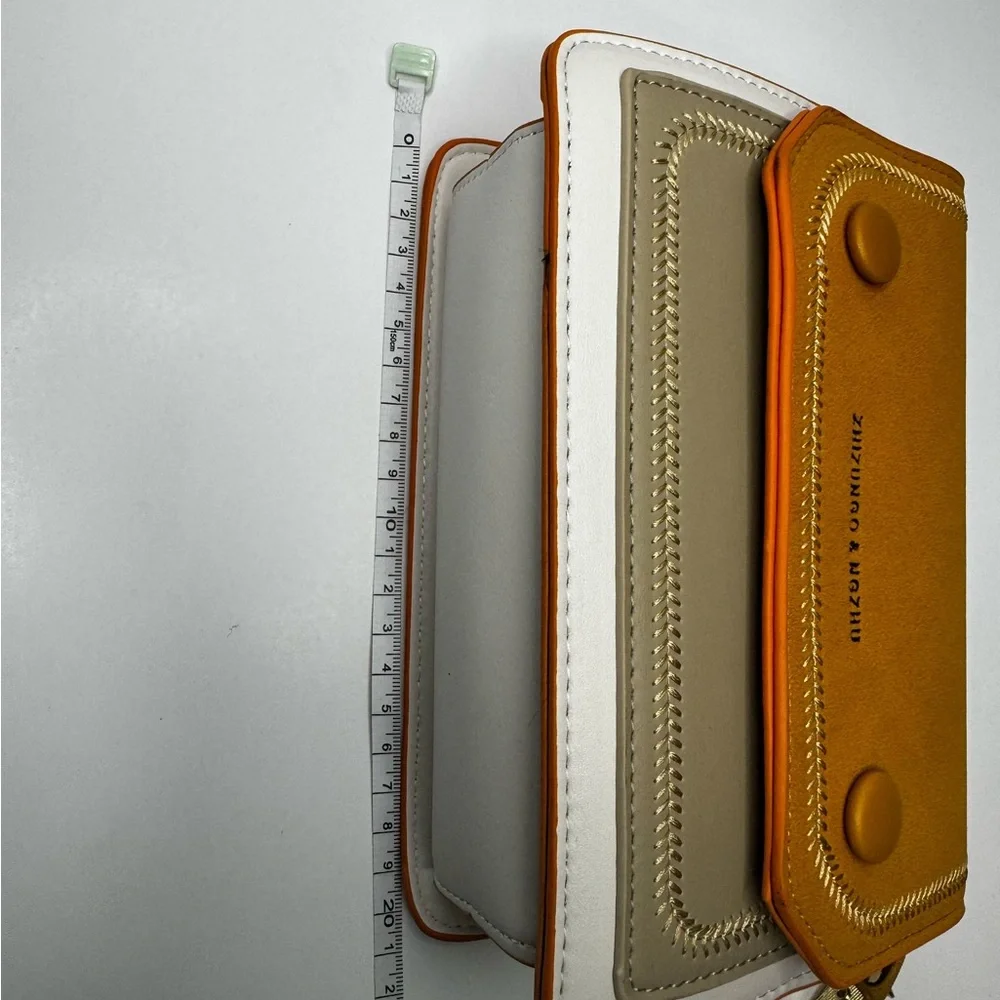 Women's Gold Crossbody Bag with Wide Strap